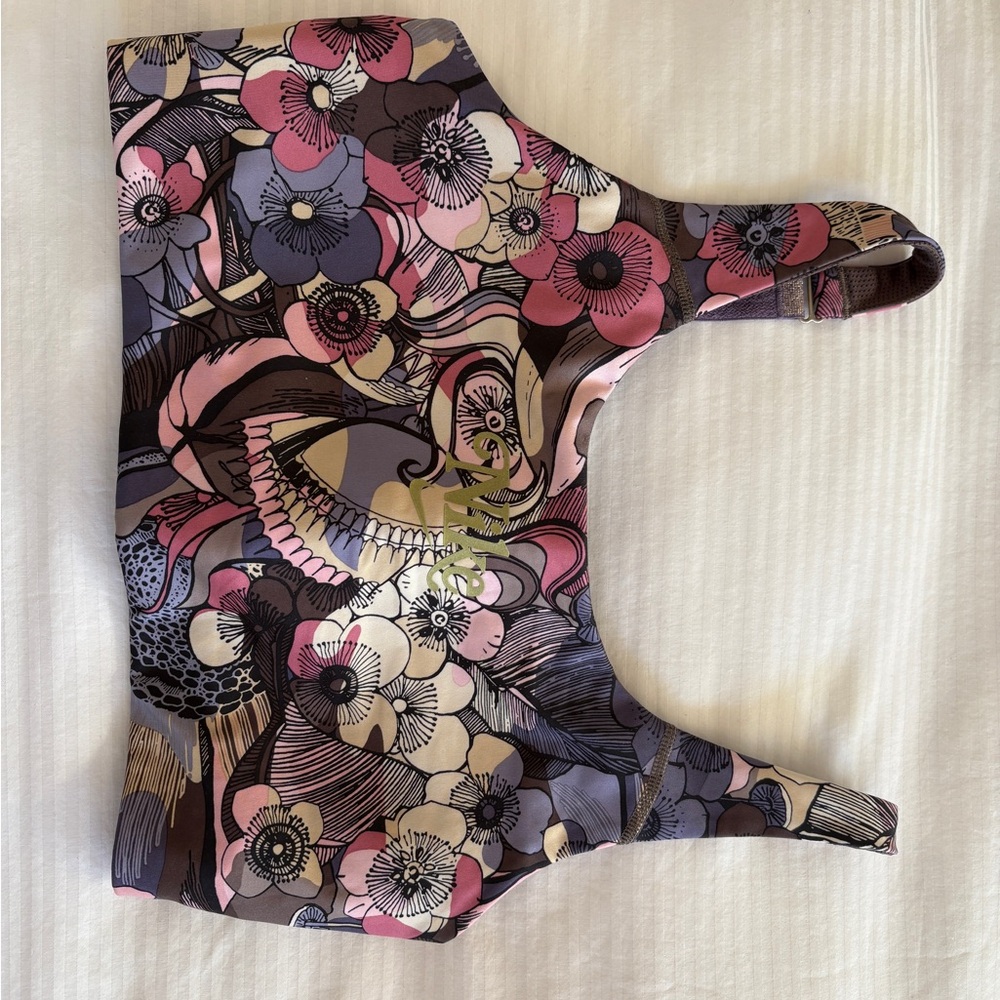 Nike Floral Sports Bra - Pink, Purple, Black